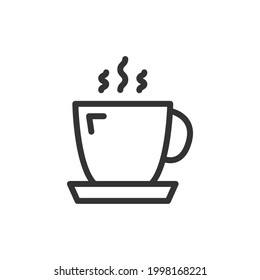 Tea line icon in trendy style. Stroke vector pictogram isolated on a white background. Tea premium outline icons.