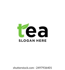 Tea Logo. Creative Organic Green Tea Vector Illustration