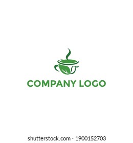 tea logo design template design , green tea logo design