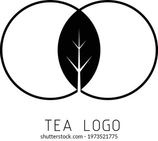 tea logo with double line circle