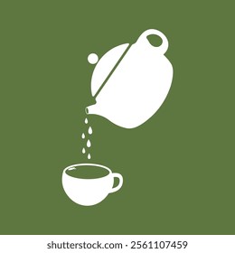 Tea logo icon. green tea in a cup with tea bag design illustration. healthy green tea drink concept logo design vector.