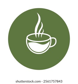 Tea logo icon. green tea in a cup with tea bag design illustration. healthy green tea drink concept logo design vector.