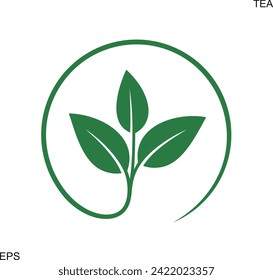 Tea logo.  Isolated tea on white background