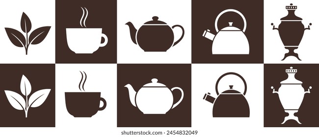 Tea logo. Isolated tea on white background