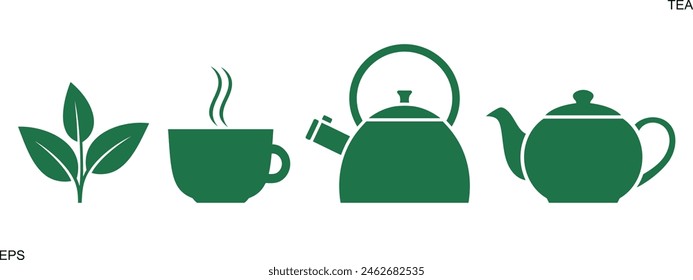 Tea logo. Isolated tea on white background