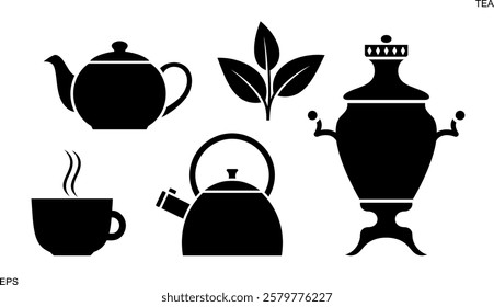 Tea logo. Isolated tea on white background