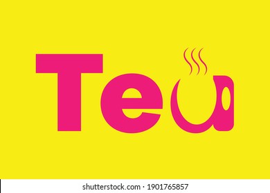 Tea logo, negative space logo, coffe shop logo