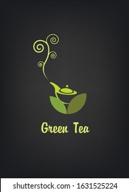 Tea logo on a black background