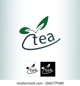 logotipo de té, diseño sencillo. eps10 