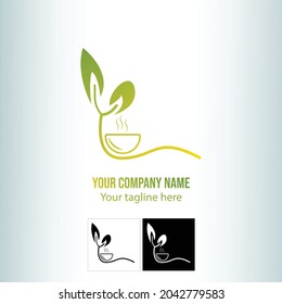 tea logo, simple design. eps10 