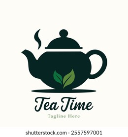 Tea Logo Template. Tea Pot, Tea Time 