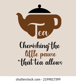 Tea Logo .Tea Time Party .coffee Post Vector Template 