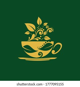 logotipo de té para su café y bueno para su producto