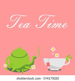 Tea lover illustration, perfect for Tea house or cafe