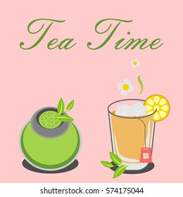 Tea lover illustration, perfect for Tea house or cafe