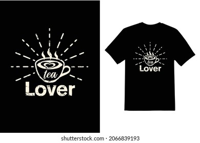 diseño de camiseta vectorial de amor de té 