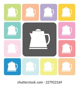 Tea maker Icon color set vector illustration.