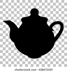 Tea maker Kitchen sign. Flat style black icon on transparent background.