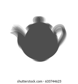 Tea maker Kitchen sign. Vector. Gray icon shaked at white background.