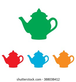 Tea maker sign. Colorfull set