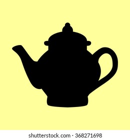 Tea maker sign. Flat style icon vector illustration.