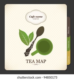 Tea Map Restaurant Menu Design 260nw 94850173 