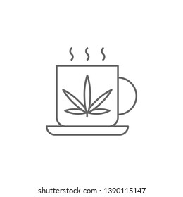 Tea, marijuana icon. Element of marijuana icon. Thin line icon for website design and development, app development. Premium icon