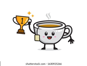 tea mascot character vector design