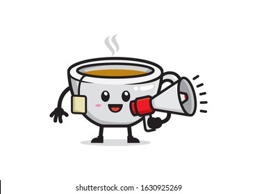 tea mascot character vector design
