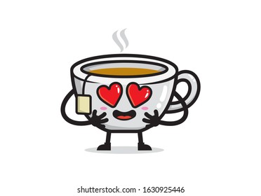 tea mascot character vector design