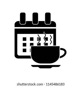 Tea meeting event date icon vector icon. Simple element illustration. Tea meeting event date symbol design. Can be used for web and mobile.