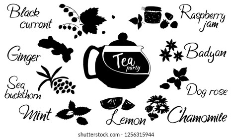 Tea menu silhouette