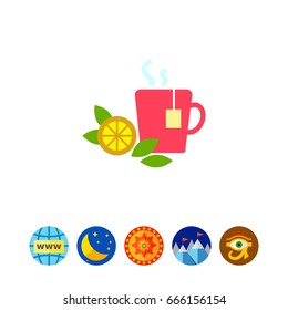 Tea with mint and lemon