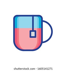 tea mug beverage isolated icon vector illustration design