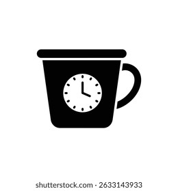Tea Mug with Clock Label Center Design