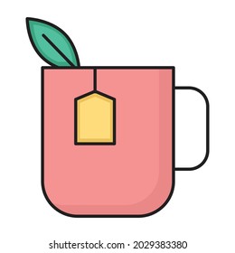 Tea Mug Fill dentro del icono del vector que puede fácilmente modificar o editar 