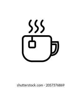 tea mug icon design template. Trendy style, vector eps 10