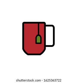 tea mug icon design vector template