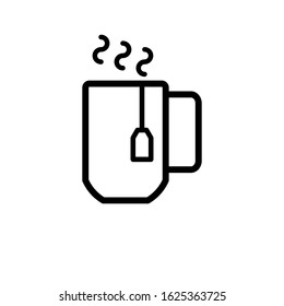 tea mug icon design vector template