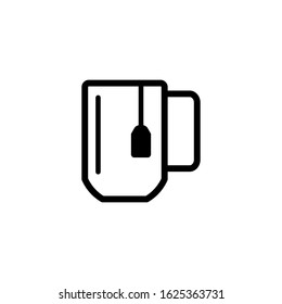 tea mug icon design vector template