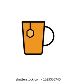 tea mug icon design vector template