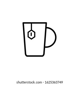 tea mug icon design vector template