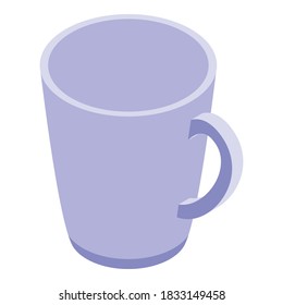 Tea mug icon. Isometric of tea mug vector icon for web design isolated on white background