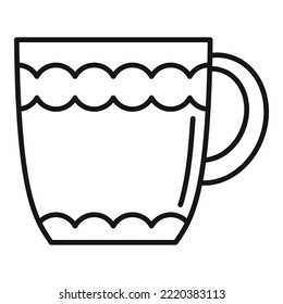 Tea mug icon outline vector. Hot cup. Ceramic drink