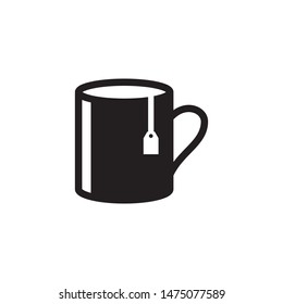 Tea mug icon vector. Coffee mug icon. Simple design on white background.