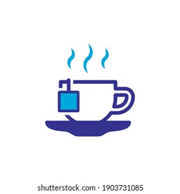 tea mug icon vector color style design