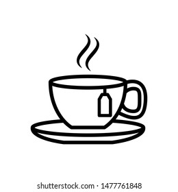 Tea mug icon vector design template