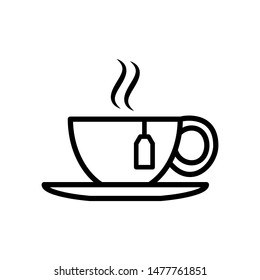 Tea mug icon vector design template