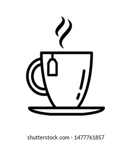 Tea mug icon vector design template