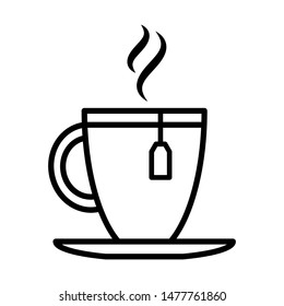 Tea mug icon vector design template